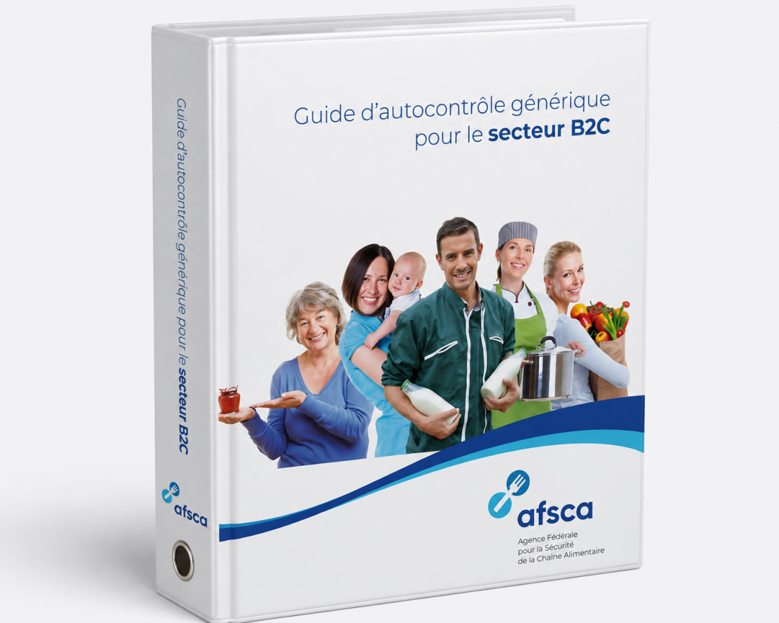 Classeur du « Guide d’autocontrôle générique pour le secteur B2C » de l’AFSCA.